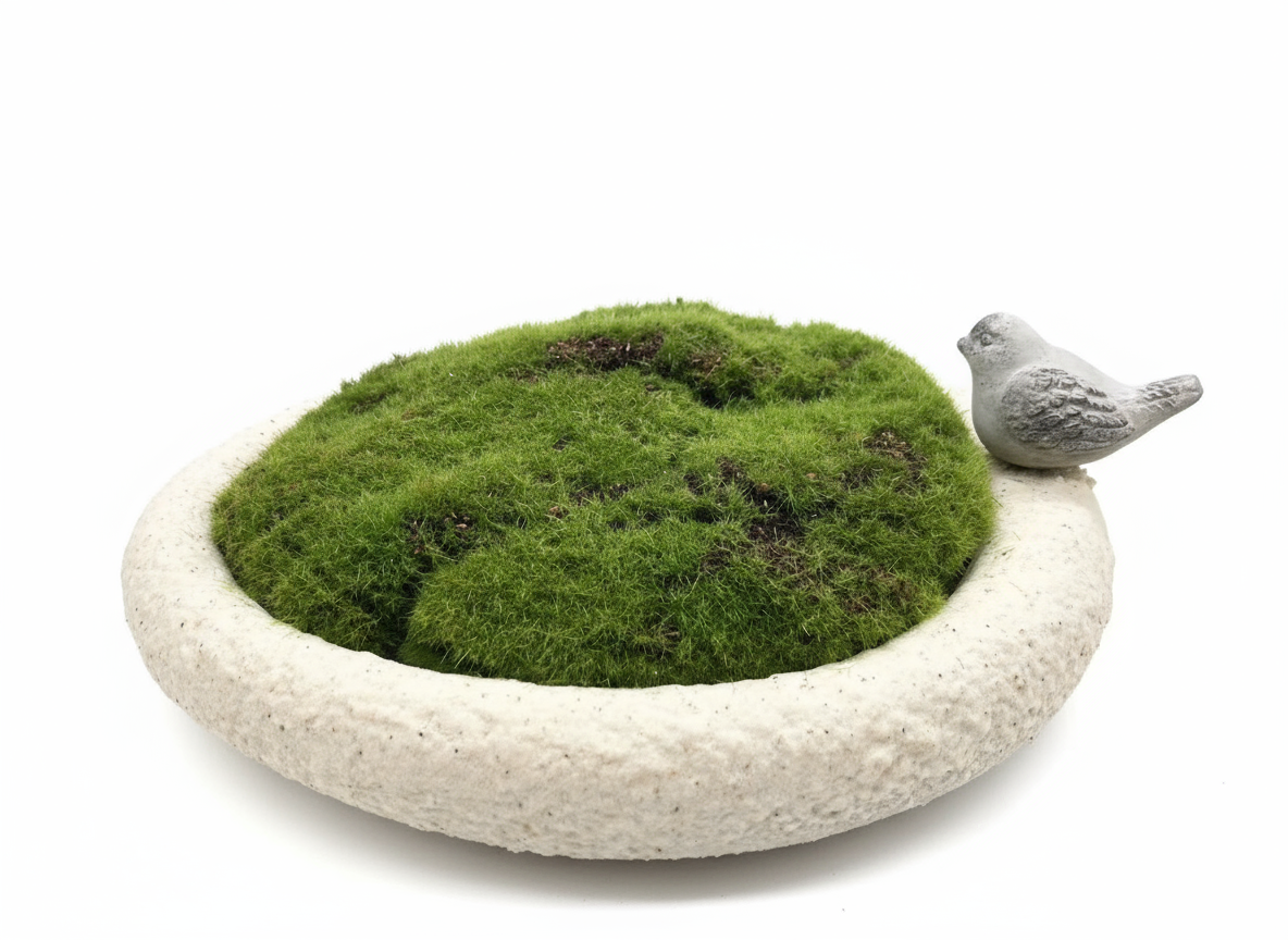 Moss Pot Decoration – Desktop Nature Accent (Style 1)