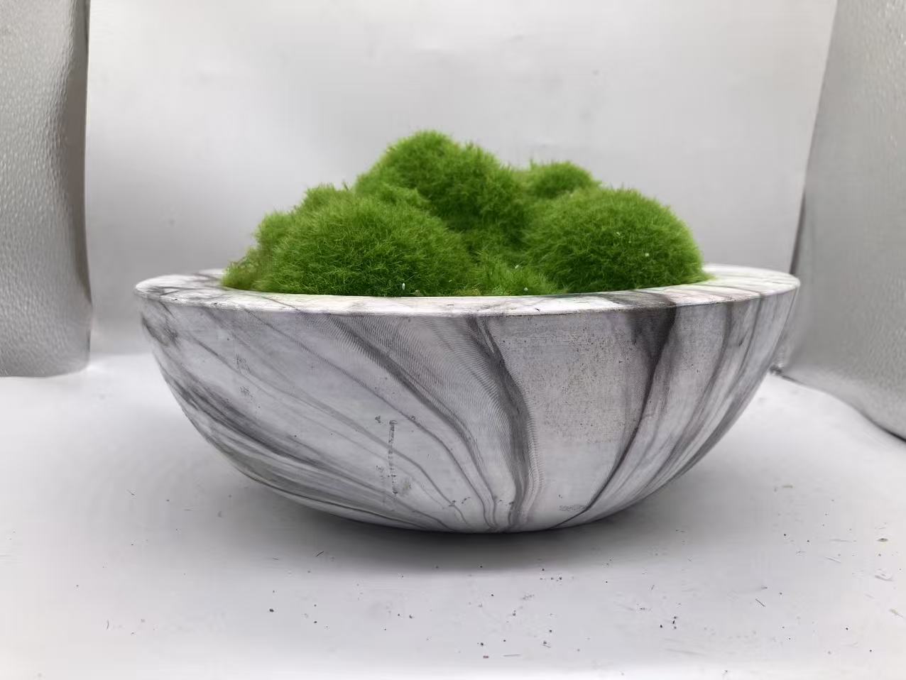 Concrete Moss Pot – Modern Desktop Decoration (Style 2)