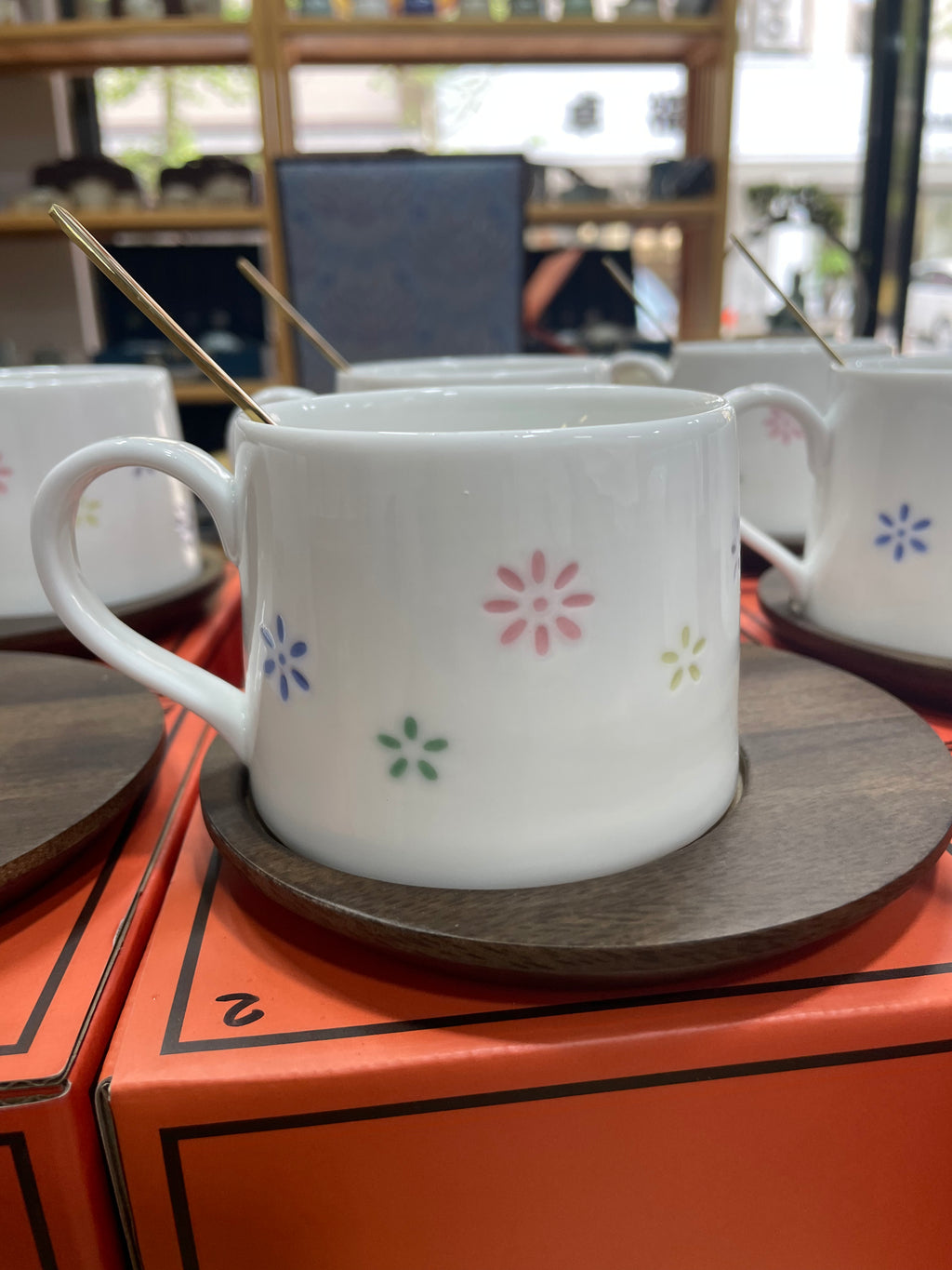 Classic Ceramic Coffee Cup & Saucer Set