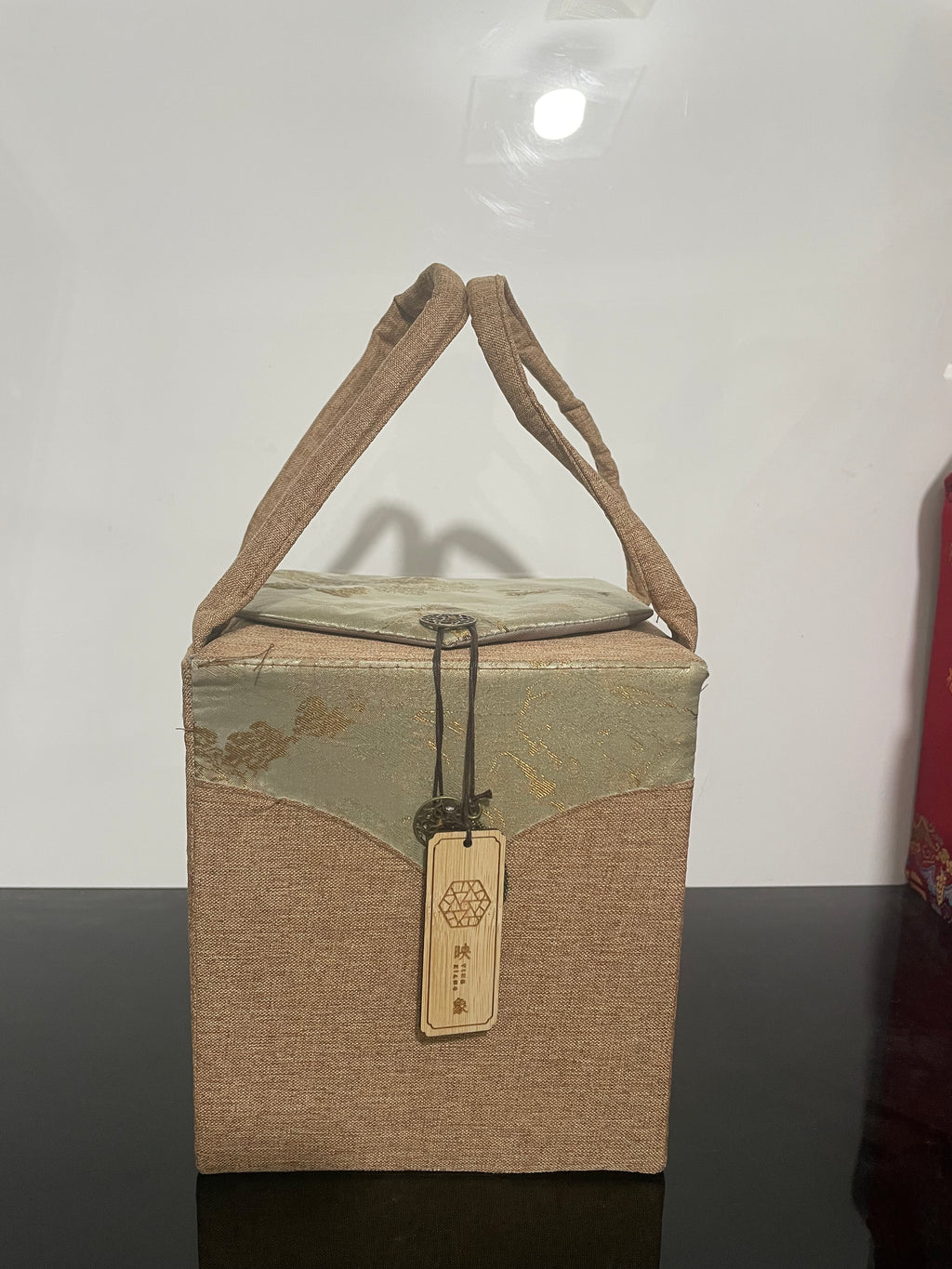 Canvas Gift Bag & Storage Box Set with Teacup – Style 11