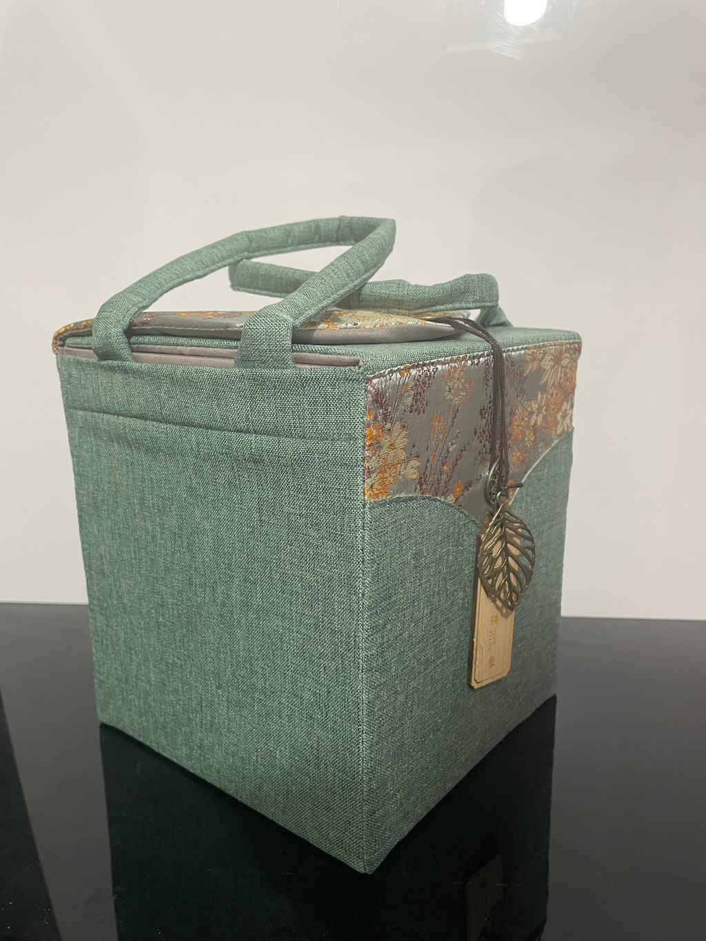 Canvas Gift Bag & Storage Box Set with Teacup – Style 10