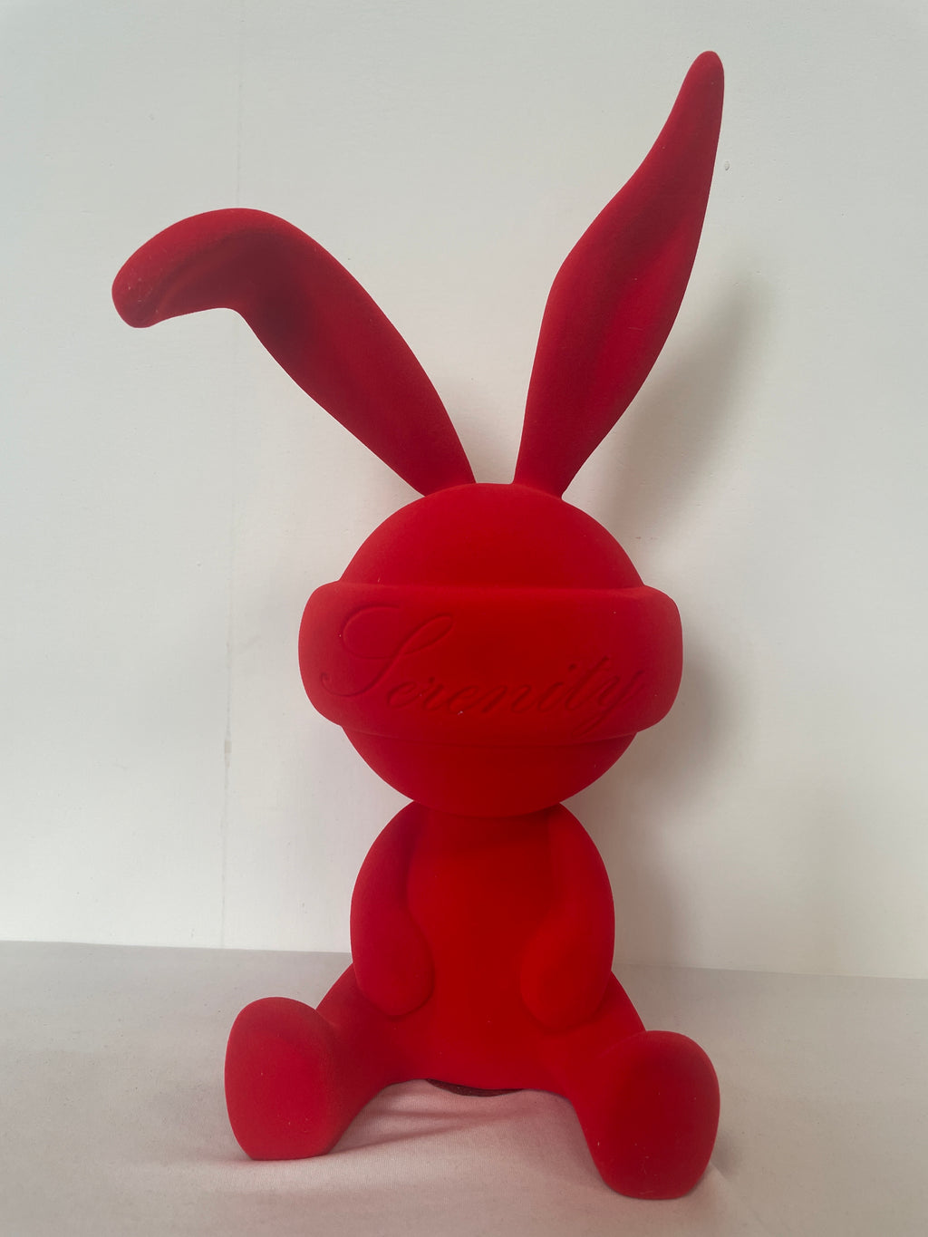 Small Red Coating Rabbit – Decorative Figurine