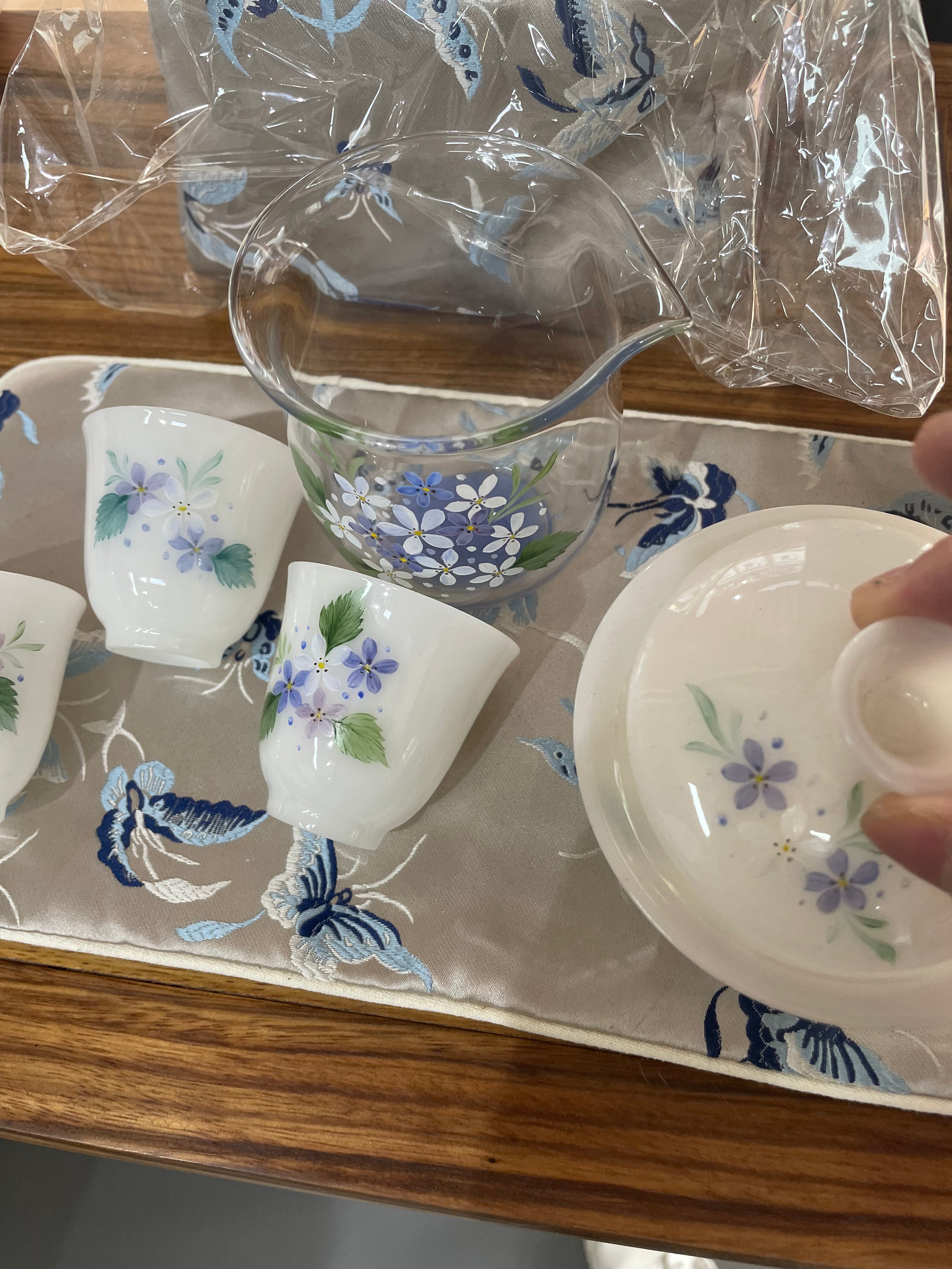 ceramic tea cup set customized gifts birthday wedding gifts pure hand painting